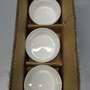 Porcelain Ramekins 4 oz Oven Safe, Small Souffle Dishes for Creme Brulee, Ice Cream, Dipping and Sauces Cup, Ceramic White Mini Baking Bowls Set of 6