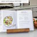 Beautiful Cookbook Stand for Your Kitchen Counter - Solid Wood Stand Easily Keeps Cook or Recipe Books Open for Convenient Cooking - Perfectly Fits Your iPad/Tablet and Enhances Any Kitchen Decor