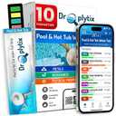 10-in-1 Pool & Spa Water Test Kit with App, Hot Tub, Saltwater, Chlorine, Alkalinity, Hardness, pH, Nitrate, Sulfate, Digital Water Quality Testing Strips (DXPOOL-R10-S10)