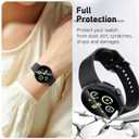 SOLOLUP 3 Pack PC Case Compatible With Google Pixel Watch 4 Screen Protector 41mm Men Women,All-Round Hard PC Protective With HD Tempered Glass Face Bumper Cover for Google Watch 4 Case (2025) 41 mm (03-Rose pink/Pink sand/silver)