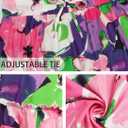 POPZONE Women Maxi Skirt Floral Boho Tiered Fall Summer Flowy Skirts Casual High Waist Long Skirts for Women (S)