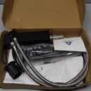 Ryuwanku Bathroom Faucet Matte Black Modern Waterfall Bathroom Sink Faucet with Single Handle Suitable for 1 or 3 Holes, Supply Deck Plate and Hose