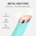 PRITECH Silicone Face Scrubber, Rechargeable Facial Cleansing Brush with Heat Massage End, Vibrating Exfoliator Scrubber for Deep Cleaning, Waterproof Face Brush for Women and Men (Green)