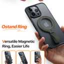 TORRAS 2025 Upgrade (Gen 6.0) Magnetic Phone Grip Holder Kickstand with Braided Strap, Fit for MagSafe Ring Removable, for iPhone 17 16,15, 14, 13 12 Pro/Max Samsung Galaxy, Google, Bronze Black