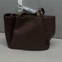 Work Tote Bags for Women 15.6 Inch - Laptop Tote Bag with Zip Compartments - Large PU Leather Office Purse Computer Briefcase - Chocolate Brown