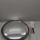 16-Inch Convex Security Corner Mirror - Adjustable Fixing Bracket, Wide Angle, Indoor and Outdoor Use - Ideal for Warehouse, Office, Parking Garage, Alleys, Driveways and Traffic Safety(Black