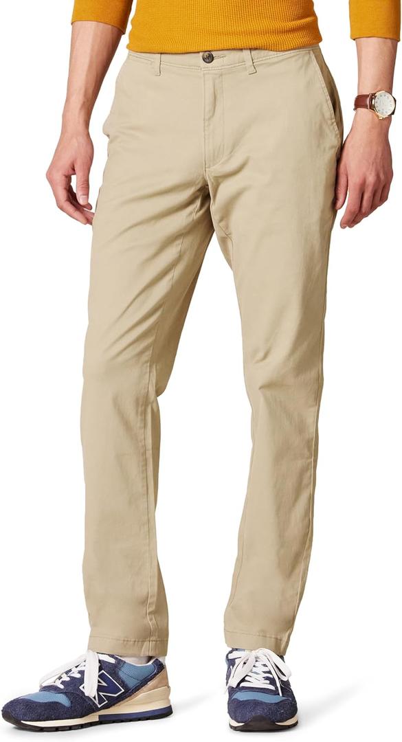Amazon Essentials Men's Skinny-Fit Casual Stretch Chino Pant (34W x 29L, Tan)