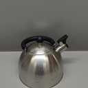 Primula Stewart Whistling Stovetop Tea Kettle Food Grade Stainless Steel, Hot Water Fast to Boil, Cool Touch Folding, 1.5-Quart, Brushed with Black Handle