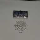 Snowflake Christmas Stocking Holder Detachable Snowflake Christmas Stocking Hanger Metal Hook Non - Slip for Fireplace Mantle Xmas Holiday Party Decorations (Silver)