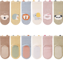 VWU Baby Crew Socks with Grips Unisex Toddler Infant Cotton tube Socks 0-5 Years