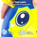 Race&Herd 6" Jolly Soccer Ball for Dogs - Tough Durable Dog Ball Toy with Straps, Pet Bouncy Herding Balls for Dogs, Floating Dog Balls with Tags for Water Fetch, BaaBaaBall (Blue)