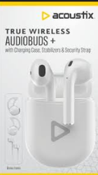 Acoustix True Wireless Audiobuds w/Charging Case - White