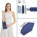 BAODINI Comapct Travle Small Mini Sun Blocking Umbrella with Case Lightweight with Aluminum Frame Pocket Size UV Protection Purse Umbrella for Women, Men & Kids