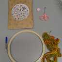 Hzkokon Embroidery Kit for Beginners Adults Practice of All Season Hand Embroidery Kit Includes Stamped Flower Pattern, 7.8-Inch Hoop, Color Threads,Tools & Follow Instruction DIY Hand Gift for Adults