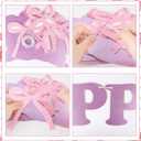 2 x Bow Happy Birthday Banner Bow Garland Pink Bow Coquette Decor for Bachelorette Party Decorations Girls Women Baby Shower Birthday Party Supplies