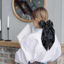 3 x 2 PCS White Black Hair Bows Valentines Day Gifts for Her - Hair Accessories for Women Girls | Cute Clips Claws Barrettes for Mom - Christmas Birthday | Easter Basket Stuffers