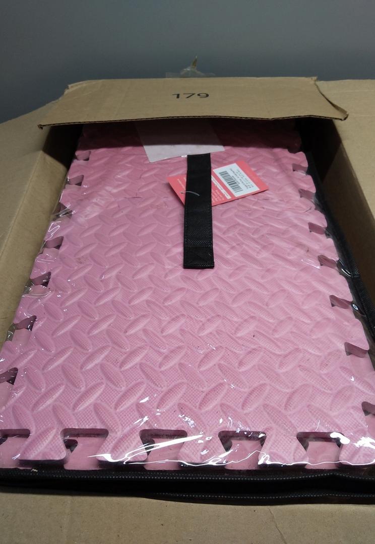 Tamiplay 36 Tiles Foam Play Mat for Baby, 0.4 Inch Thick Foam Interlocking Floor Mats, Soft Non-Toxic Baby Playmat, Solid Colored Puzzle Play Mat Kids Floor Mats for Toddler(Beige/Pink)
