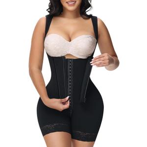 M MYODRESS Fajas Colombianas Moldeadoras Shapewear Tummy Control Body Shaper Girdles Post Surgery Compression Garment (XX-Large, Black)
