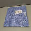 Mens Gingham Button Down Shirt Long Sleeve Dress Shirts Business Casual Shirts with Pockets (XXL)