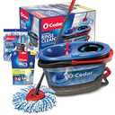 O-Cedar EasyWring RinseClean Microfiber Spin Mop & Bucket Floor Cleaning System with 1 Extra Refill with Citrus Pac (Variety Pack)