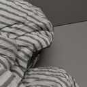 Green King Comforter Set Striped 100% Soft Washed Microfiber Jacquard 3 Pieces Striped Bedding Sets Green White Comforter for All Seasons and 2 Pillowcases Comfort Breathable