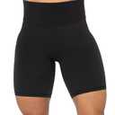 Sunzel Women's Biker Shorts in High Waist Tummy Control with No Front Seam, Black, XL