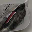 Kaneles Mens Grey Short Wigs Layered Natural Wig Gray Mixed White Synthetic Halloween Daily Hair Wig for Male Guy