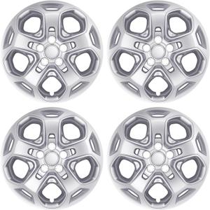 AutoBeeDen 4-Pack Hubcaps Wheel Covers Compatible with Ford Fusion 2010 2011 2012, AE5Z1130D, 17 inch 17" (Silver Color)