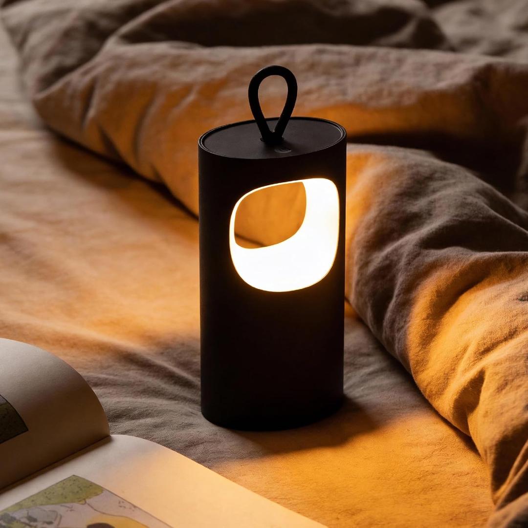 Cordless Rechargeable Table Lamp, 2000mAh IP54 Waterproof Table Lamp with Magnetic Charging Stand, 2700K Warm Light, Stepless Dimming for Living Room, Dining, Restaurant, Bedroom, Camping