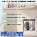 2.5 Gallon Electric Water Heater, 1500W 110V Mini Tank Under Sink Instant Hot Water Heater with Pressure Release Valve, Digital Display for Kitchen, RV, Laundry,Food Truck, Beige