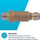 Cash Acme BF1 Dual Check Valve, 3/4 Inch Push to Connect, Compatible with SharkBite, BF13434SB