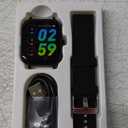 Smart Watch for Men Women Compatible with iPhone Samsung Android Phone 1.83 inch Full Touch Screen IP68 Waterproof Bluetooh Fitness Tracker Heart Rate/Sleep Monitor, Black