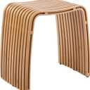 Bamboo Bathroom and Dining Stool, Bamboo Bench, Durable and Beautiful Designed for Bathroom Room, Dining Room, Living Room and Bedroom,