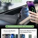 Magnetic Jeep Phone Mount for 2011-2017 Wrangler JK JKU with 15W Wireless Charging - Dashboard Phone Holder with Magnet for Jeep Wrangler Accessories