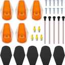 5 Cab Roof Light Marker Amber Covers w/Base Housmpatible with F0IRD F73-97 Duty