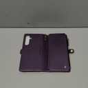 Defencase for Galaxy A36 5G Case Wallet with RFID Blocking Card Holder for Women Men, Fashion PU Leather Magnetic Snap Flip Zipper Wrist Strap Wallet Phone Case for Samsung Galaxy A36 5G, Purple