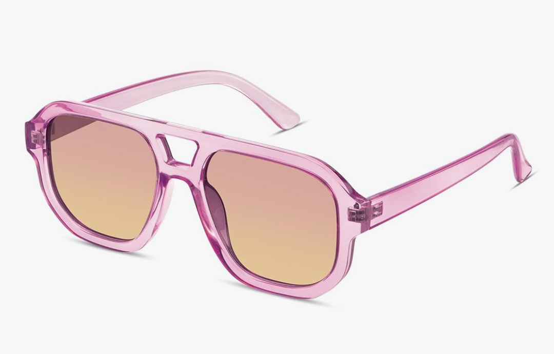 livho Trendy Polarized Square Aviator Sunglasses Women Men Square Eyewear Frame, Retro Sun Glasses for Women Men 2025 Shades