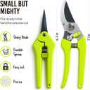 2-Pack Stainless Steel Gardening Scissors, Pruning Shears and Clippers for Gardening