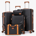 Luggage Sets 5 Piece Suitcases with Wheels, Suitcase Set ABS Hard Case Luggage with TSA Lock Spinner Wheels Durable Travel Luggage (5-Piece Set(20"/24"/28"))