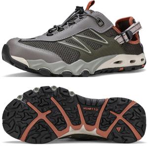 HUMTTO Water Shoes Men, Quick Dry Outdoor Sports Barefoot Shoes Non-Slip Aqua Hiking Sandals for Summer Swimming, Surfing, Kayaking, Diving  Pool, Beach, Lake & River Black 7.5 (Green)