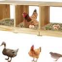 Nesting Boxes for Chickens 3 Compartments Chicken Nesting Boxes Wall Mount Nest Box for Chicken Coop Versatile Use Wood Nesting Boxes for Hens Easy to Assemble for Chickens, Hens, Ducks (33.6*13.7*12.9)
