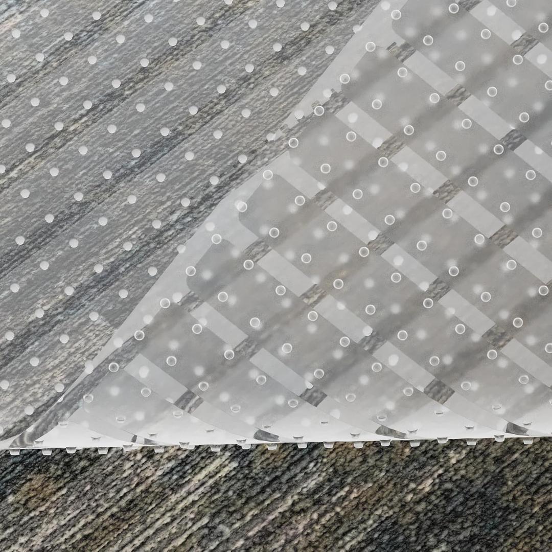 Ottomanson Hallway Rug Protector 26" x 12' – Non Slip Waterproof Clear Vinyl Runner Rug & Carpet Protector with Gripper Backing for Entryways & High Traffic Areas, Easy to Clean