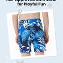 PATPAT Mommy and Me Matching SwimsuitOne Piece V Neck Bathing Suits Leaves Printed Family Swimwear Matching Set