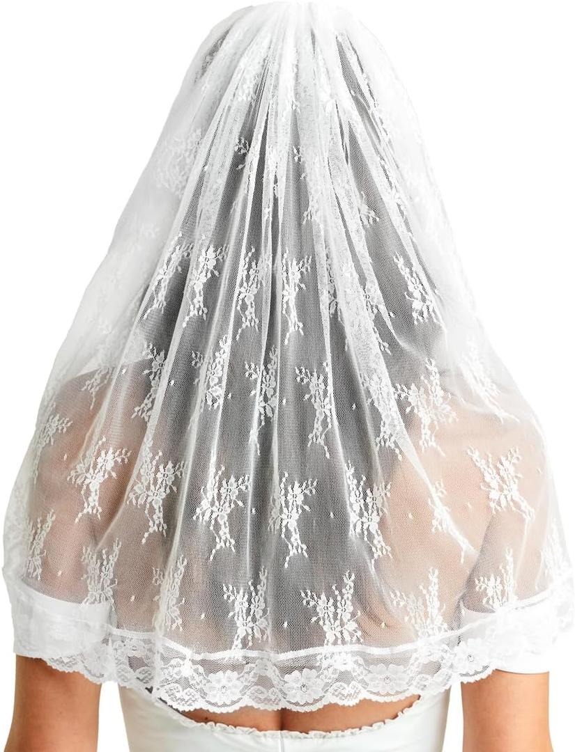 xo, Fetti Lace Veil 1 Bridal Veil | Bachelorette, White Lace, Bride To Be, Bridal Shower, Engagement Party, Short Wedding Headwear