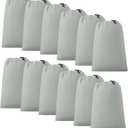 ZPECC Travel Laundry Bag 12 Pack,Bulk Extra Large Heavy Duty Bags, Durable Dirty Clothes Organizer With Drawstring, Fit a Basket or Hamper (40" X 30",Light Grey)