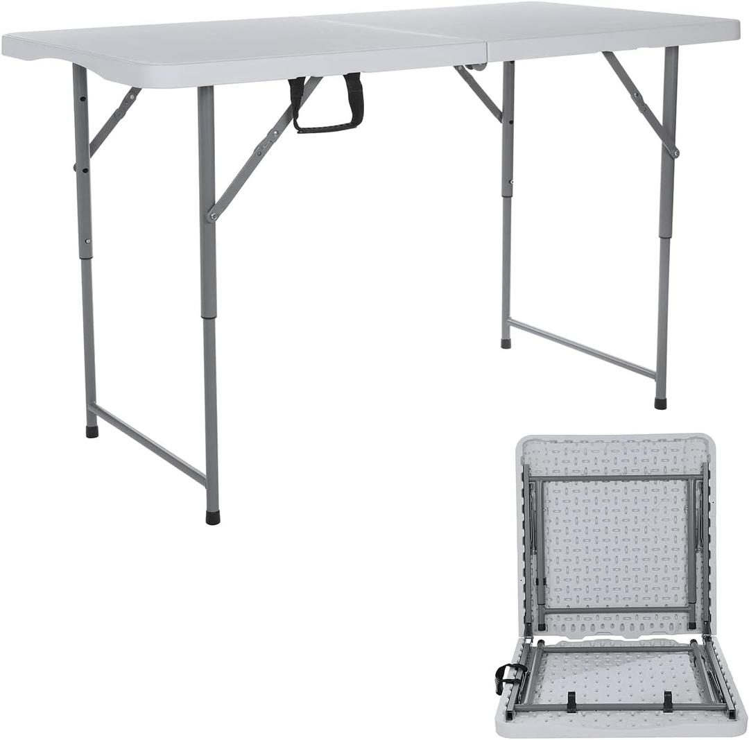 4ft Folding Table Outdoor Picnic Table Barbecue Camping Tables Courtyard Leisure Portable Tables Balcony Table