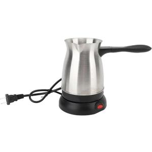 Turkish Coffee Maker, Turkish Electric Coffee Maker Machine, 5 to 6 Cup Brewing Capacity, Stainless Steel Electric Coffee Pot for Delicious Turkish & Greek Coffee, 600ML Turkish Coffee Maker, Turkish Electric Coffee Maker Machine, 5 to 6 Cup Brewing Capacity, Stainless Steel Electric Coffee Pot for Delicious Turkish & Greek Coffee, 600ML