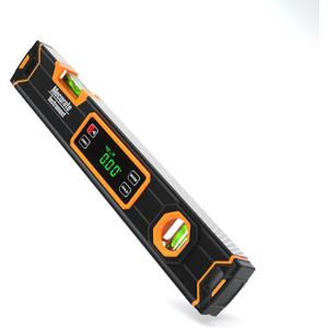 Mecurate Digital Level 15.7'' with LCD Display, 360 Angle Magnetic Digital Torpedo Level, Vertical & Horizontal Spirit Bubble Protractor for Construction Carpenter Craftsman Home Professional