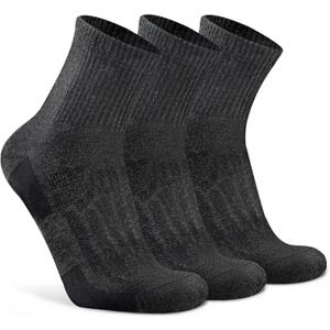 Busy Socks 3 Pack Quarter Thin Merino Wool Blend Running Socks Men's Women's lightweight Low Cut Ankle Walking Wool Sock (Large-X-Large)