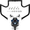 Crash Bar Engine Guard Freeway Highway Bar Fit for Harley Davidson 2009-2023 Touring & Trike Models Road King Road Glide Street Glide Electra Glide CVO, Gloss Black, One Year Quality Assurance